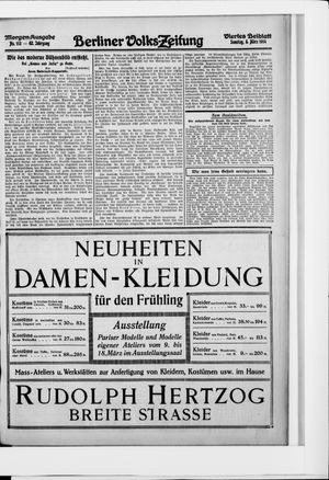 Berliner Volkszeitung vom 08.03.1914