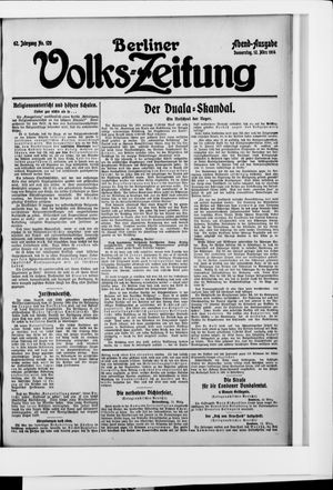 Berliner Volkszeitung on Mar 12, 1914