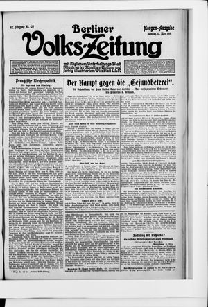 Berliner Volkszeitung vom 17.03.1914