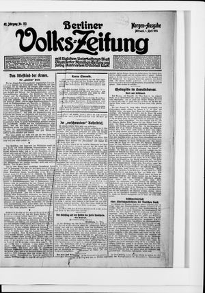 Berliner Volkszeitung on Apr 1, 1914