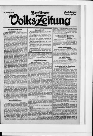 Berliner Volkszeitung on Apr 2, 1914