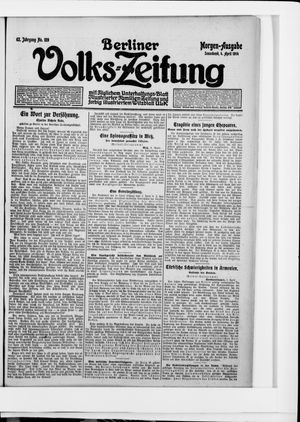 Berliner Volkszeitung vom 04.04.1914