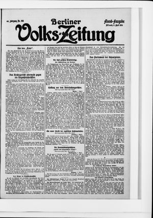 Berliner Volkszeitung vom 08.04.1914