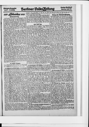 Berliner Volkszeitung vom 09.04.1914