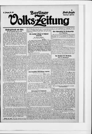 Berliner Volkszeitung vom 09.04.1914