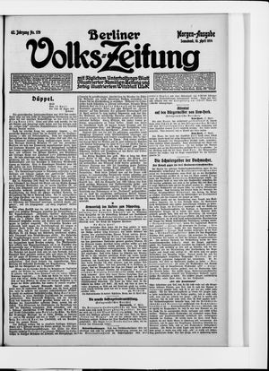 Berliner Volkszeitung vom 18.04.1914