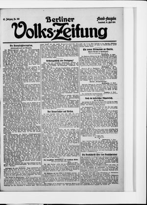 Berliner Volkszeitung on Apr 18, 1914