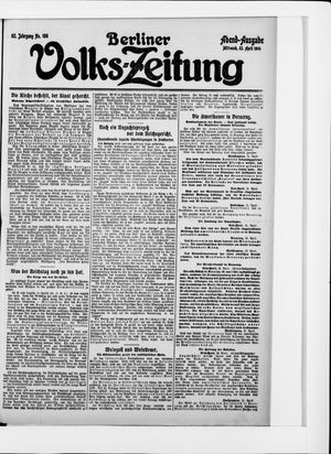 Berliner Volkszeitung vom 22.04.1914