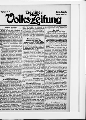 Berliner Volkszeitung vom 23.04.1914