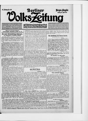 Berliner Volkszeitung vom 26.04.1914