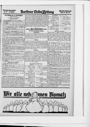 Berliner Volkszeitung vom 26.04.1914