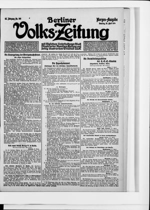 Berliner Volkszeitung on Apr 28, 1914