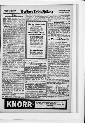 Berliner Volkszeitung vom 28.04.1914