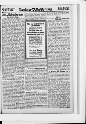 Berliner Volkszeitung on Apr 30, 1914