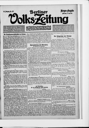 Berliner Volkszeitung vom 17.06.1914