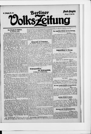 Berliner Volkszeitung vom 22.06.1914