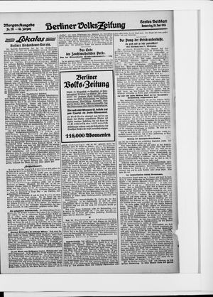 Berliner Volkszeitung vom 25.06.1914