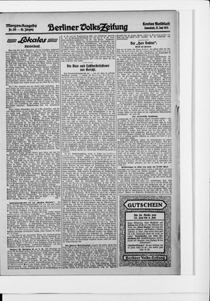 Berliner Volkszeitung vom 27.06.1914