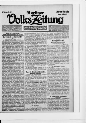 Berliner Volkszeitung vom 28.06.1914