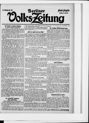 Berliner Volkszeitung vom 17.07.1914