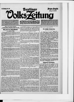 Berliner Volkszeitung vom 19.07.1914