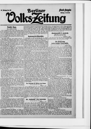 Berliner Volkszeitung vom 21.07.1914