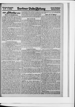 Berliner Volkszeitung vom 30.07.1914