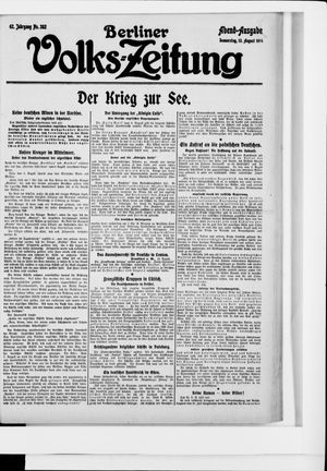 Berliner Volkszeitung vom 13.08.1914