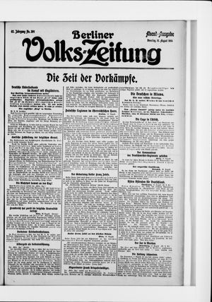 Berliner Volkszeitung vom 18.08.1914