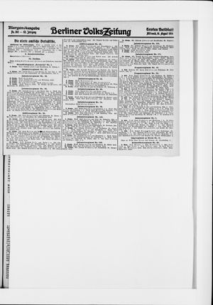 Berliner Volkszeitung vom 19.08.1914