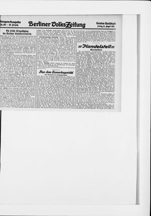 Berliner Volkszeitung vom 21.08.1914