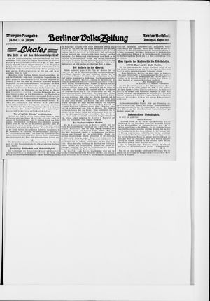 Berliner Volkszeitung vom 25.08.1914