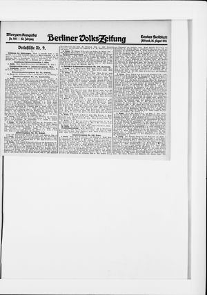 Berliner Volkszeitung vom 26.08.1914