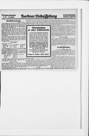 Berliner Volkszeitung vom 29.08.1914