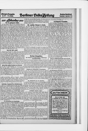 Berliner Volkszeitung vom 05.09.1914