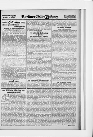 Berliner Volkszeitung vom 06.09.1914