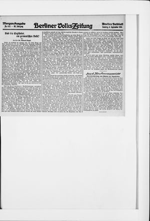 Berliner Volkszeitung vom 06.09.1914