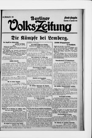 Berliner Volkszeitung vom 12.09.1914