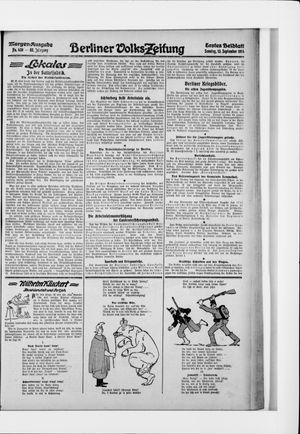 Berliner Volkszeitung vom 13.09.1914