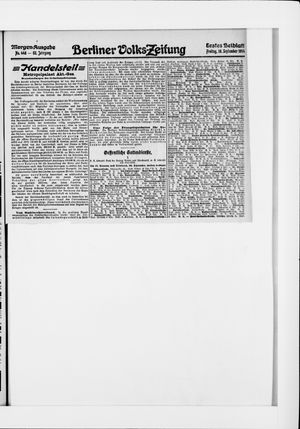 Berliner Volkszeitung vom 18.09.1914
