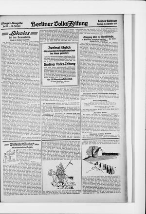 Berliner Volkszeitung vom 20.09.1914