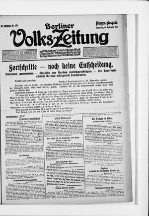 Berliner Volkszeitung vom 24.09.1914