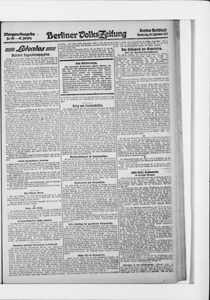 Berliner Volkszeitung vom 24.09.1914