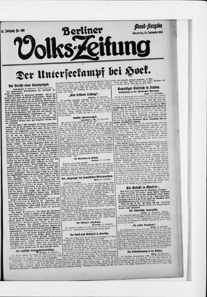 Berliner Volkszeitung vom 24.09.1914