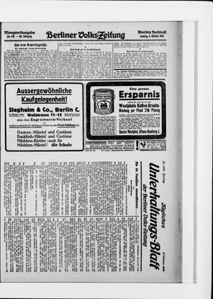 Berliner Volkszeitung on Oct 4, 1914