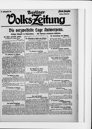 Berliner Volkszeitung vom 05.10.1914