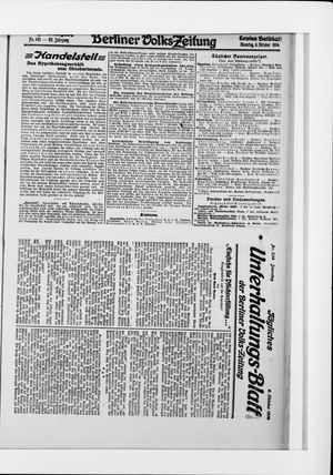 Berliner Volkszeitung vom 06.10.1914
