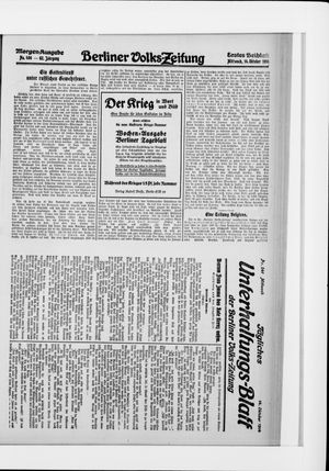 Berliner Volkszeitung vom 14.10.1914
