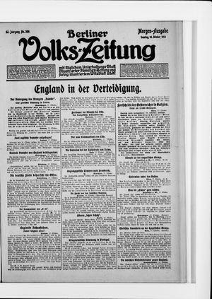 Berliner Volkszeitung vom 18.10.1914