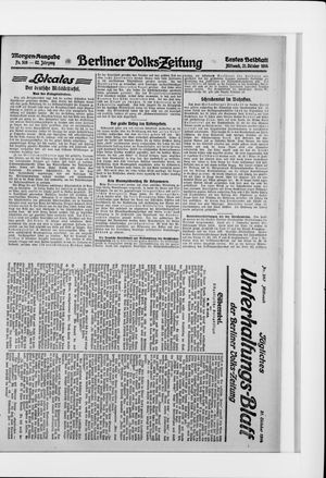 Berliner Volkszeitung vom 21.10.1914